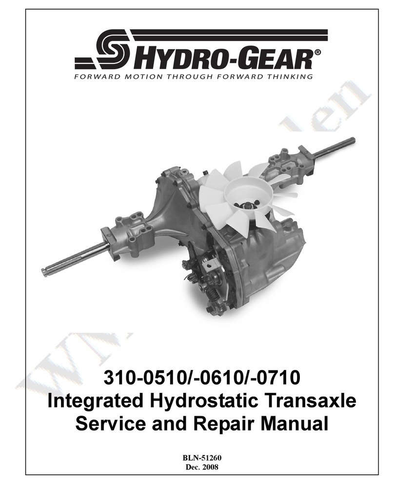 Hydro-Gear 310-0510 Service and repair manual
