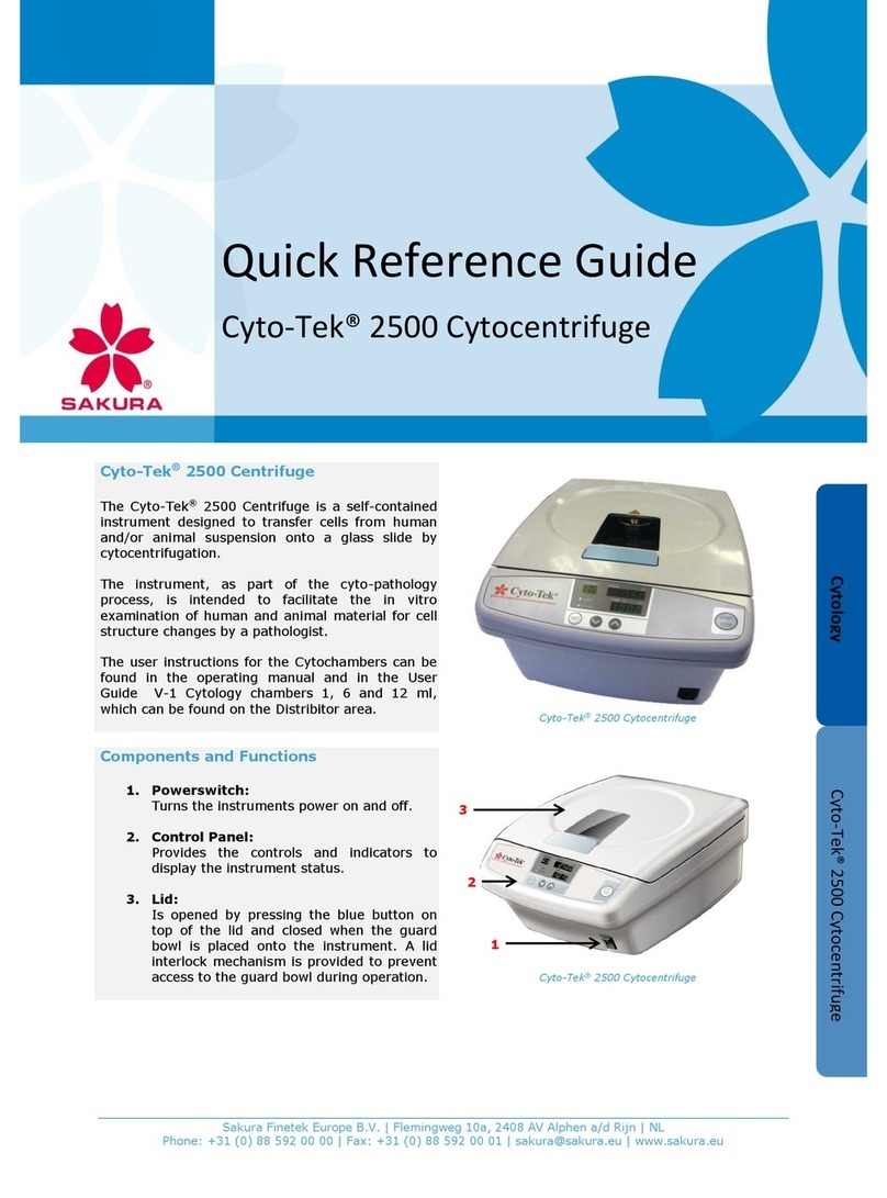 Sakura Cyto-Tek 2500 User manual