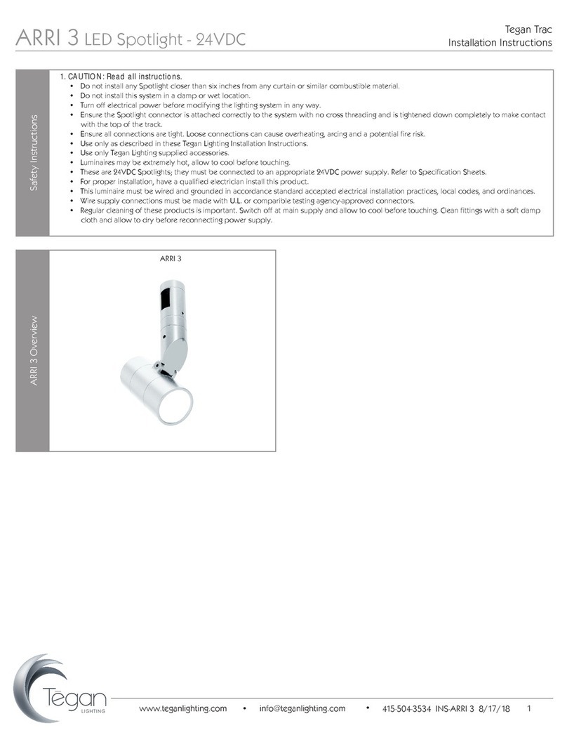 Tegan Lighting ARRI 3 installation instructions