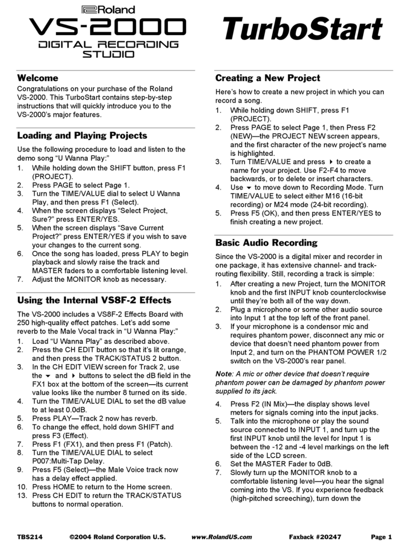 Roland VS-2000 User manual Roland VS-2000 User manual