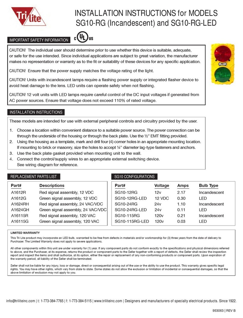 Trilite SG10-12RG installation instructions