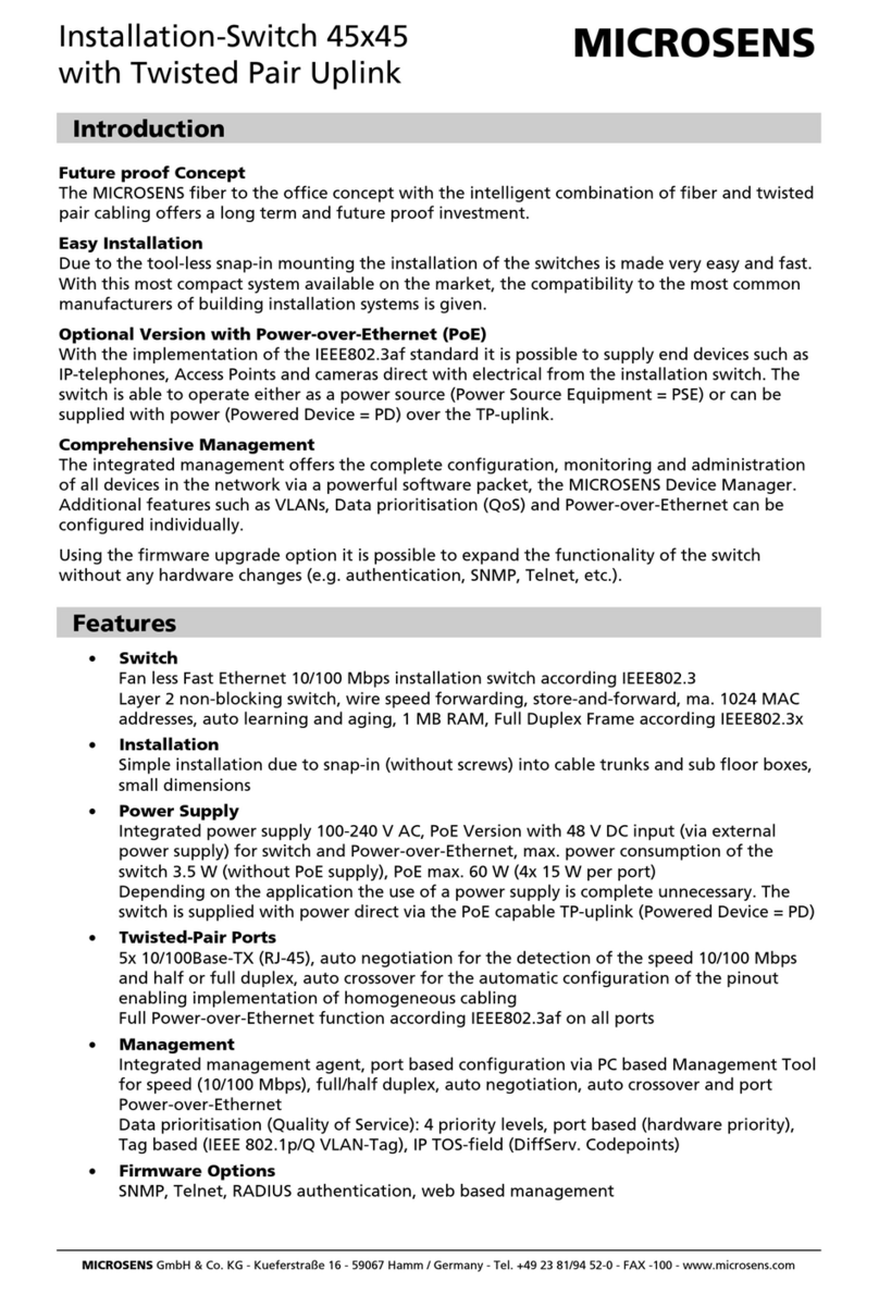 Microsens MS450154PM-48 User manual