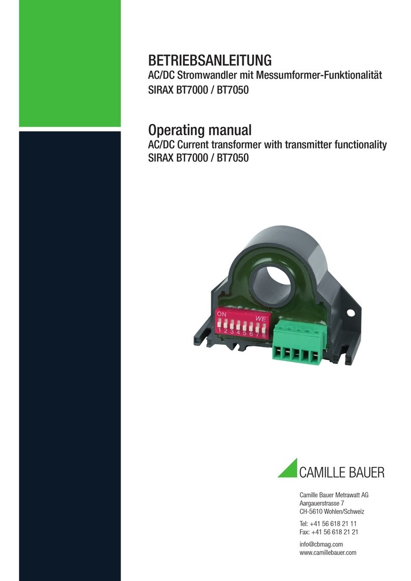 Camille Bauer SIRAX BT7000 User manual