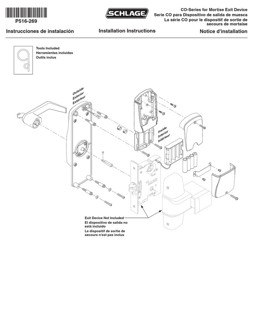 Schlage CO-Series installation instructions
