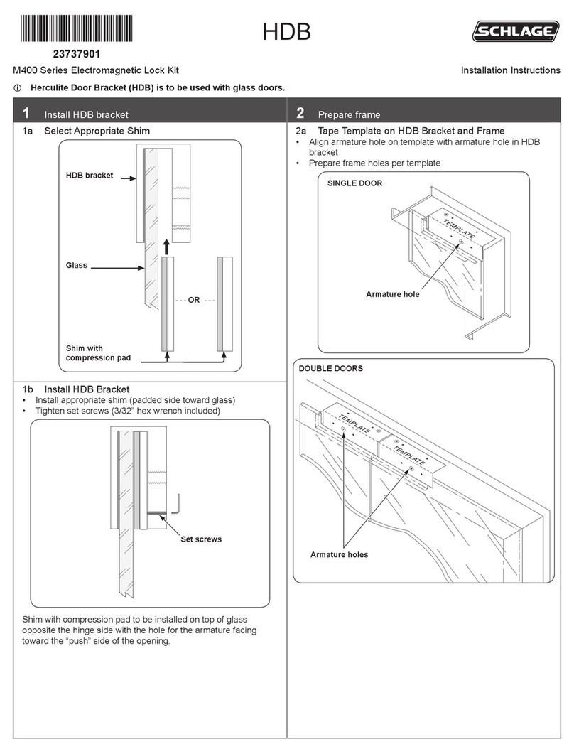 Schlage HDB installation instructions