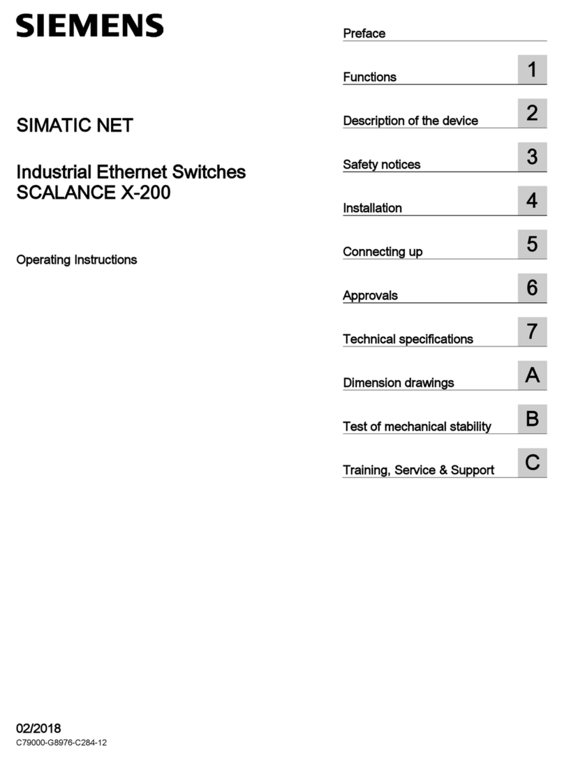 Siemens SCALANCE X-200 User manual Siemens SCALANCE X-200 User manual