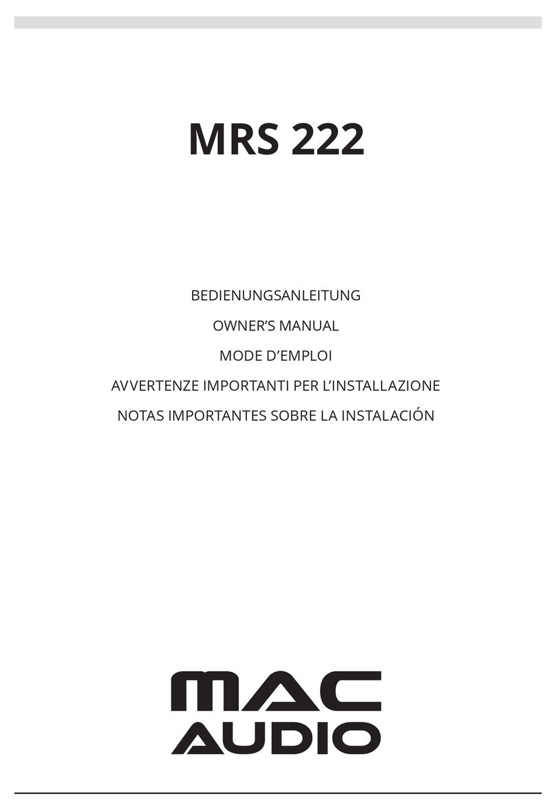 MAC Audio MRS 222 owner's manual