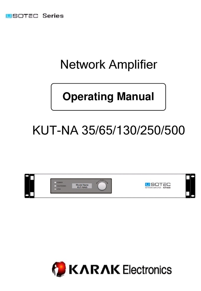 Karak Electronics Sotec series operating manual