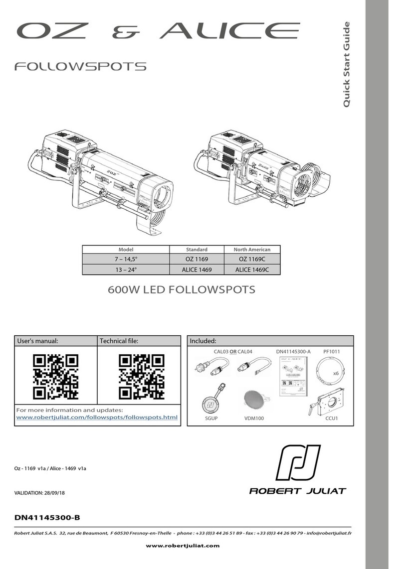 Robert Juliat OZ 1169 User manual