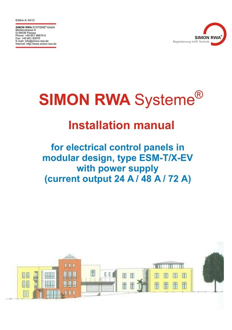 SIMON RWA ESM-T/X-EV User manual