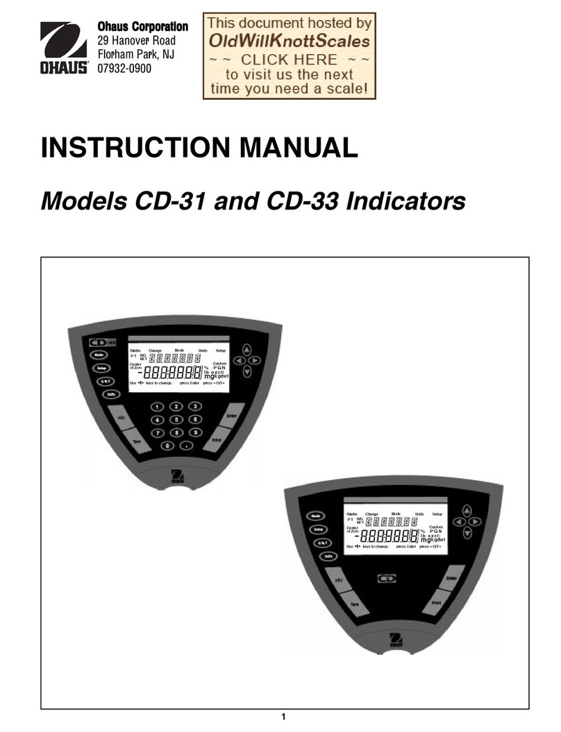 OHAUS CD-31 User manual