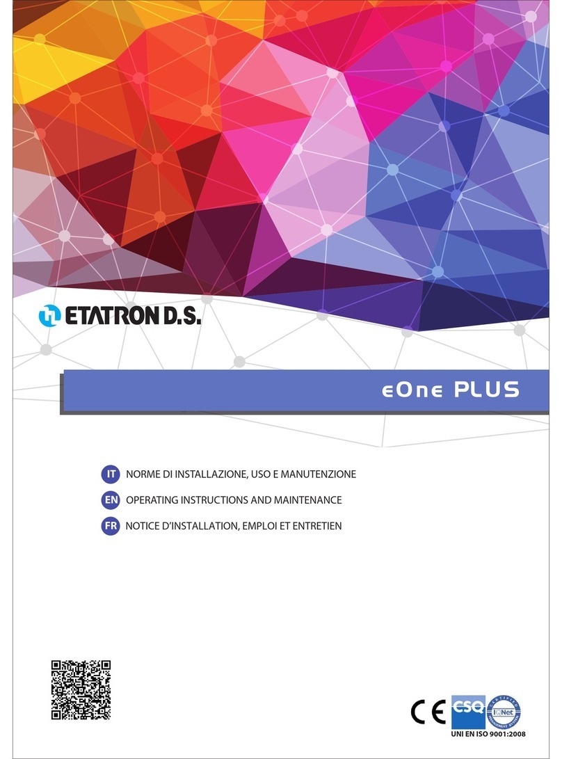 Etatron eOne PLUS Instructions for use Etatron eOne PLUS Instructions for use