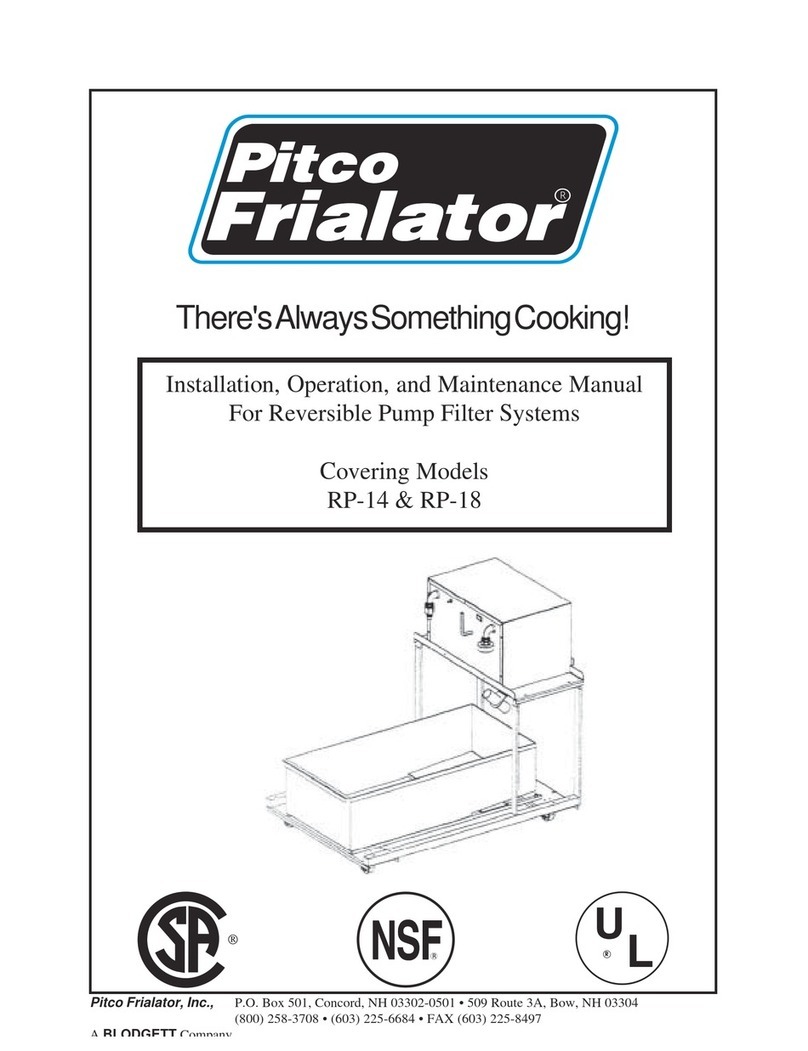 Pitco RP-14 Installation and operating instructions