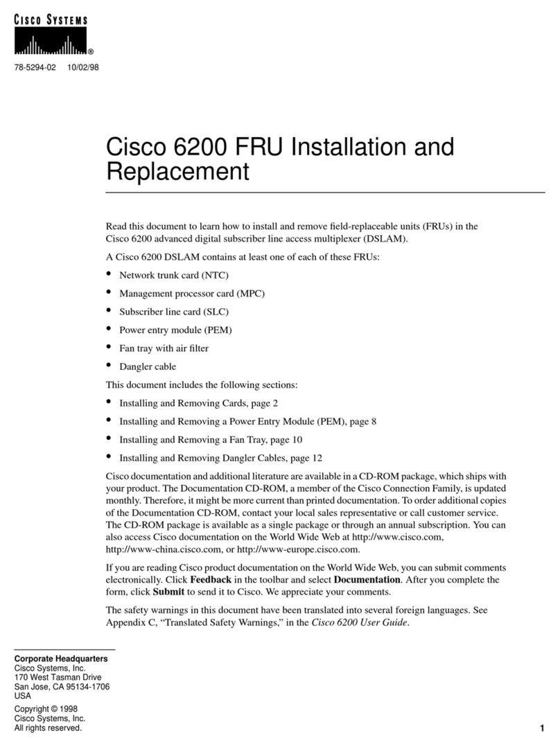 Cisco 6200 installation and replacement