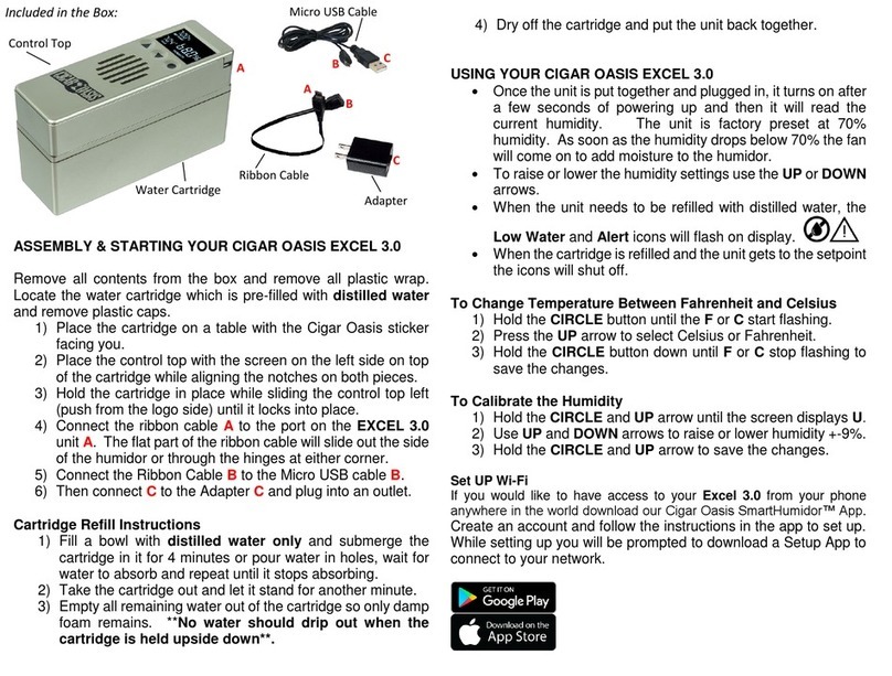 CIGAR OASIS EXCEL 3.0 Assembly & starting CIGAR OASIS EXCEL 3.0 Assembly & starting