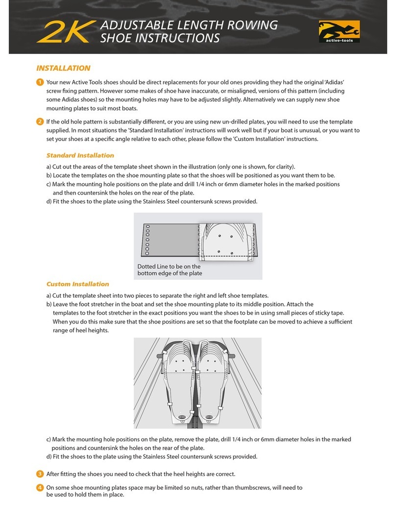 Active Tools 2k rowing shoe Installation guide