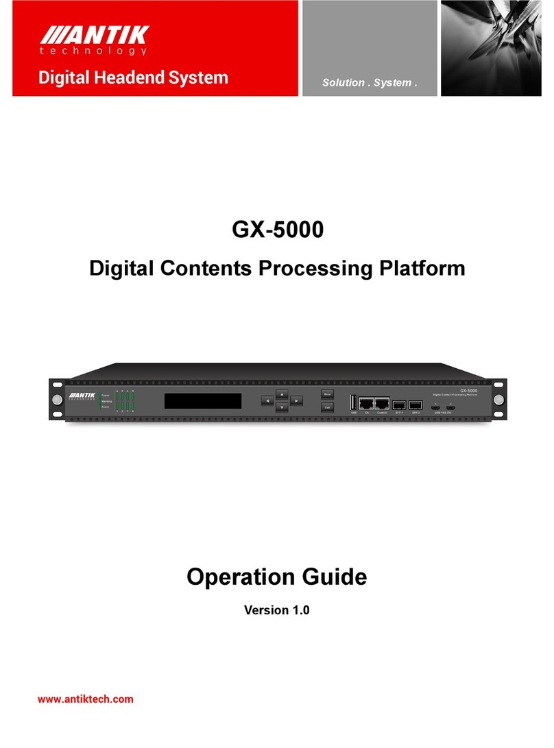 Antik GX-5000 Operation guide