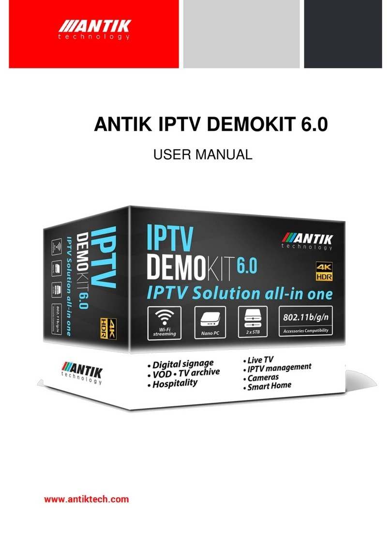 Antik IPTV DEMOKIT 6.0 user manual