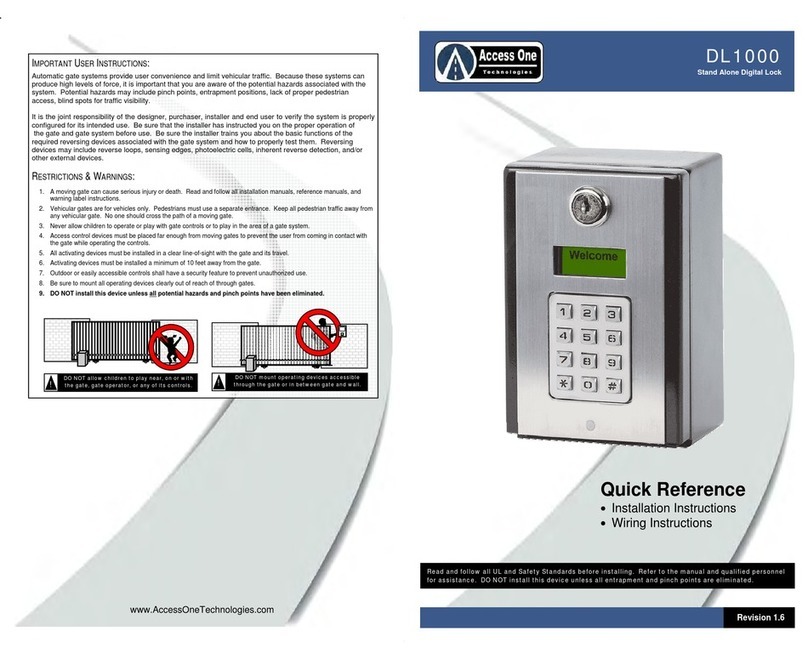 Access One DL1000 User manual