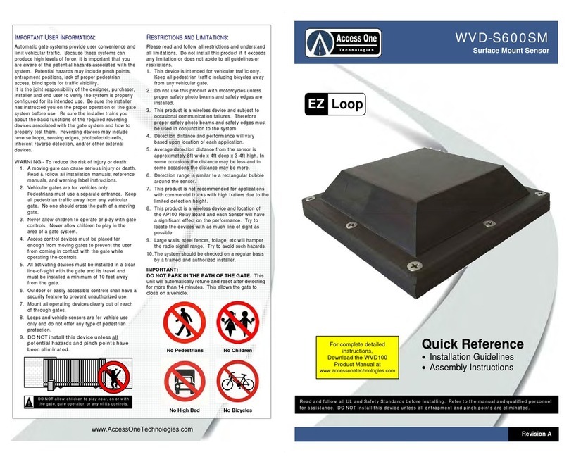 Access One WVD-S600SM quick reference