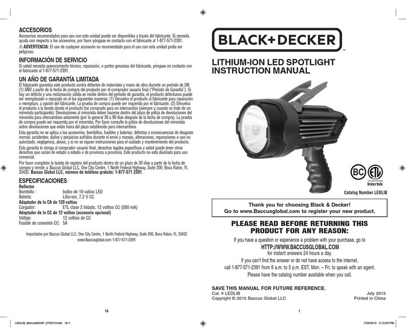 BLACK DECKER LEDLIB instruction manual