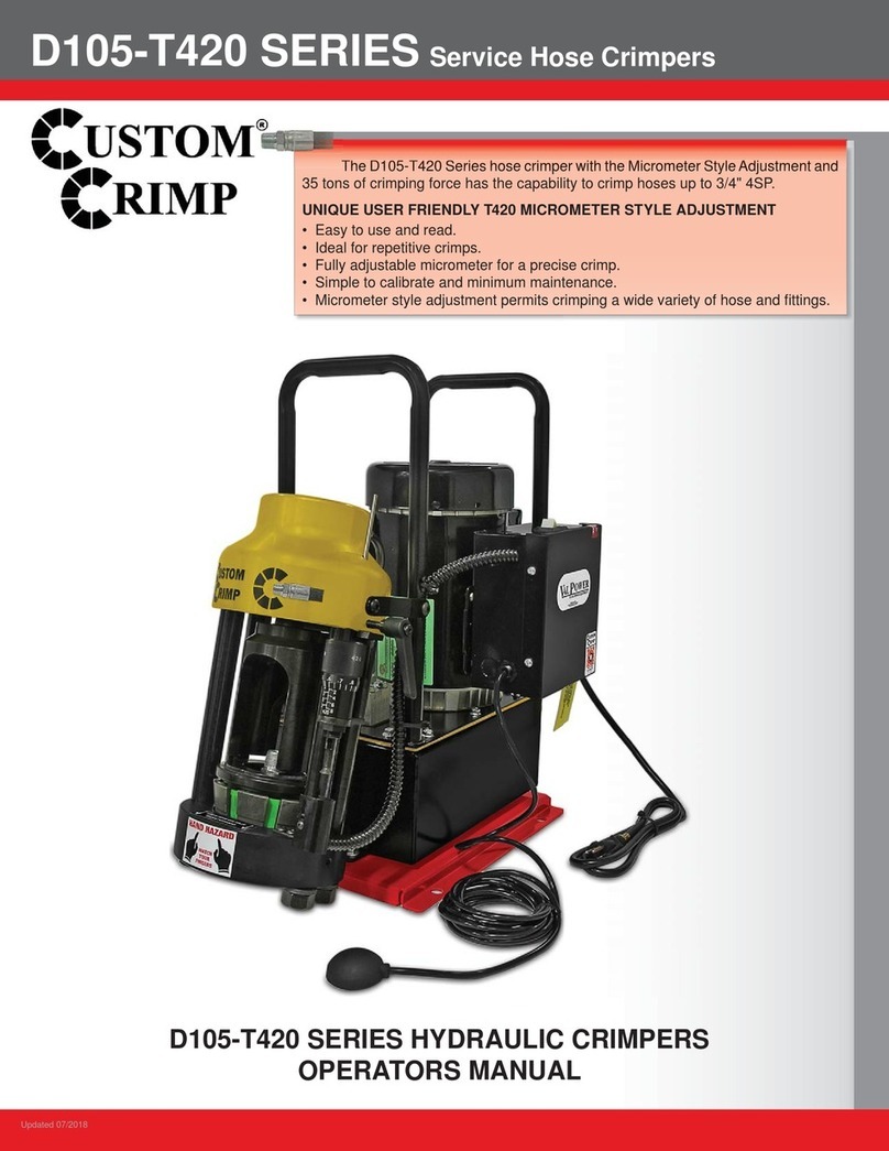 CustomCrimp D105-T420 SERIES Operator's manual CustomCrimp D105-T420 SERIES Operator's manual