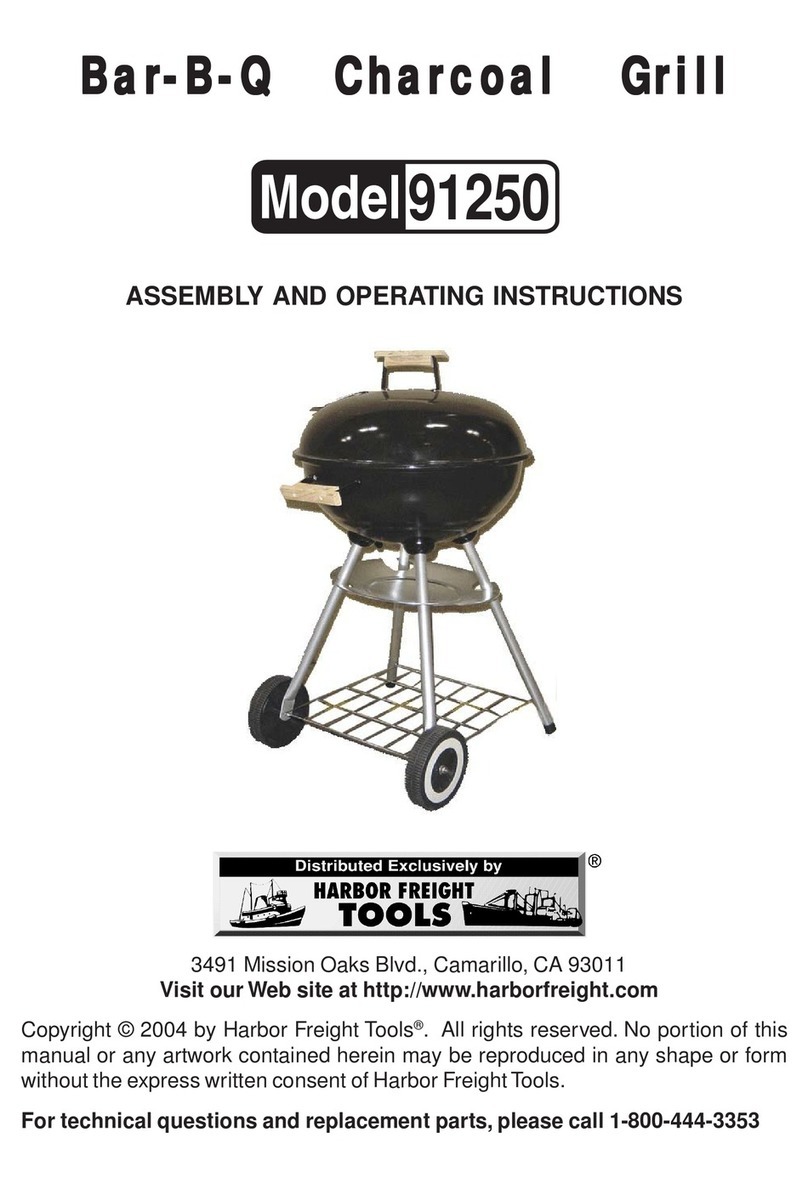 Harbor Freight Tools 91250 Assembly and operating instructions