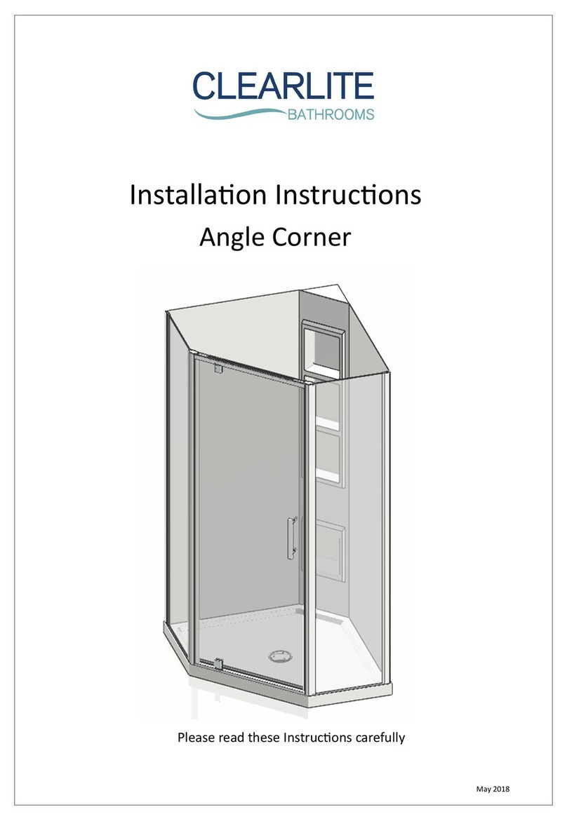 Clearlite Bathrooms Angle Corner User manual