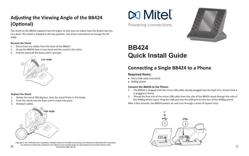 Mitel BB424 User manual