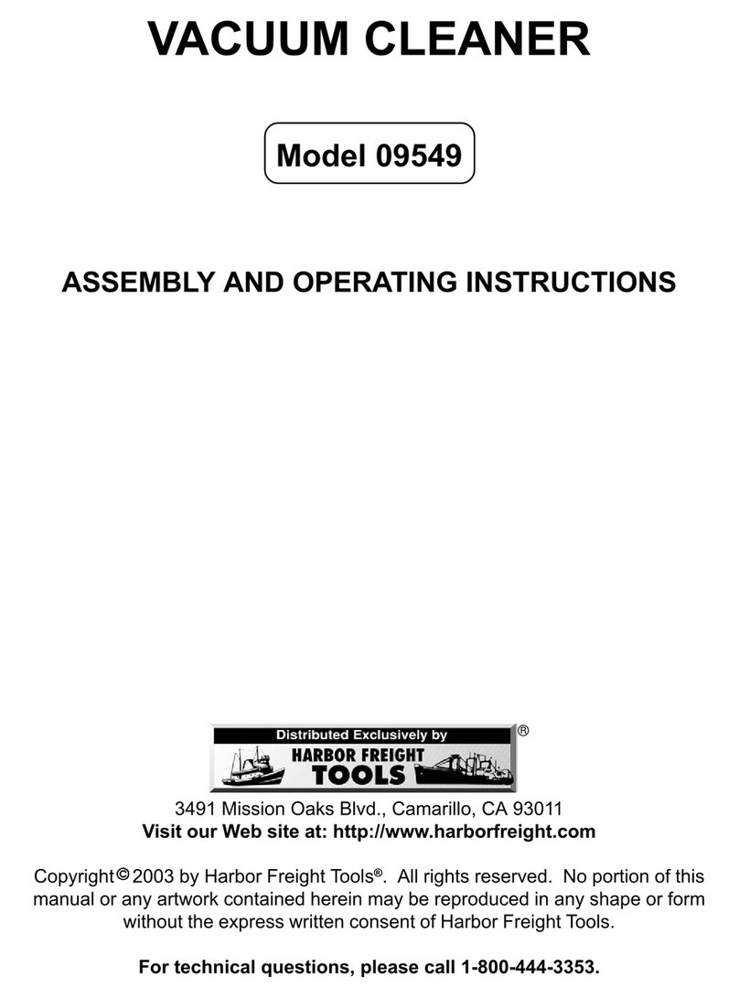 Harbor Freight Tools 09549 Assembly and operating instructions