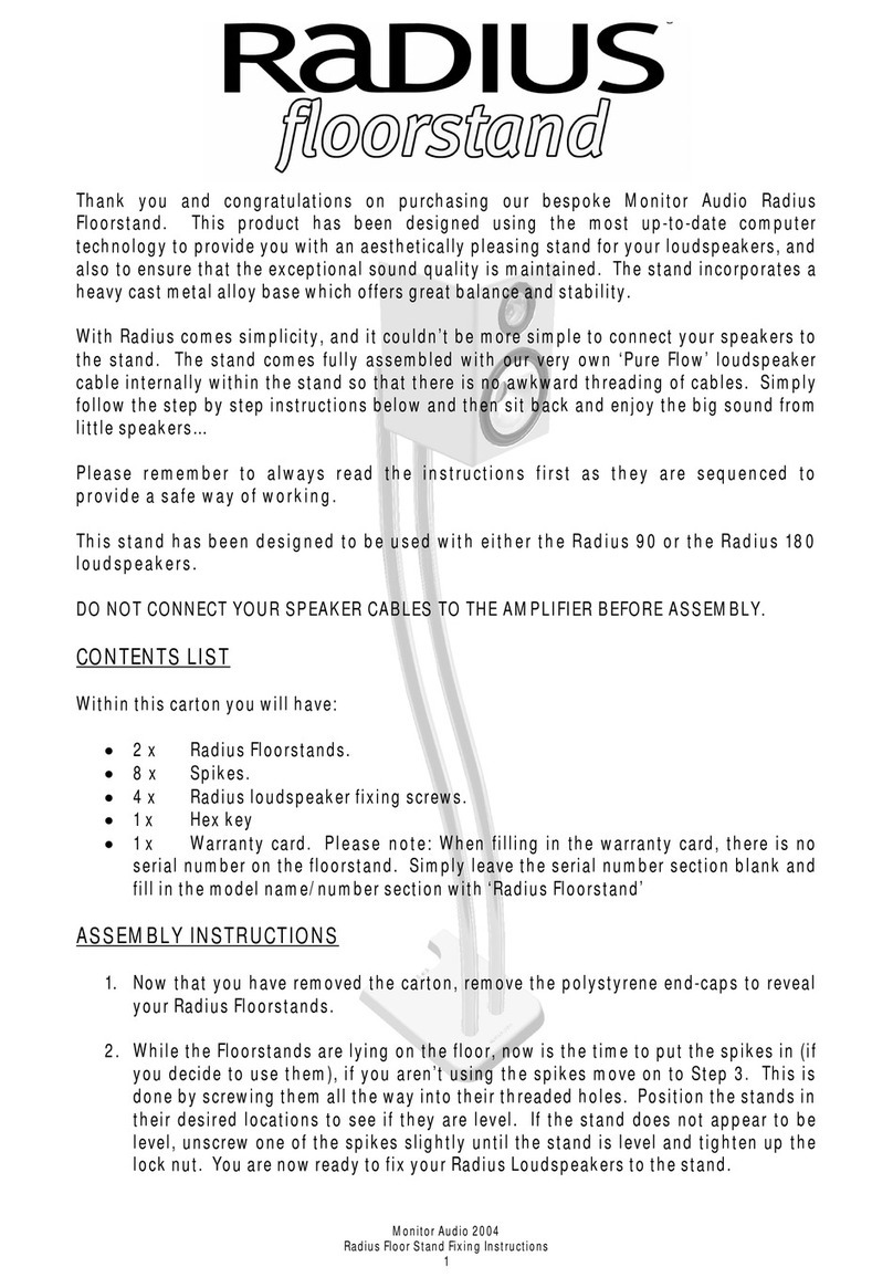 Monitor Audio Radius User manual