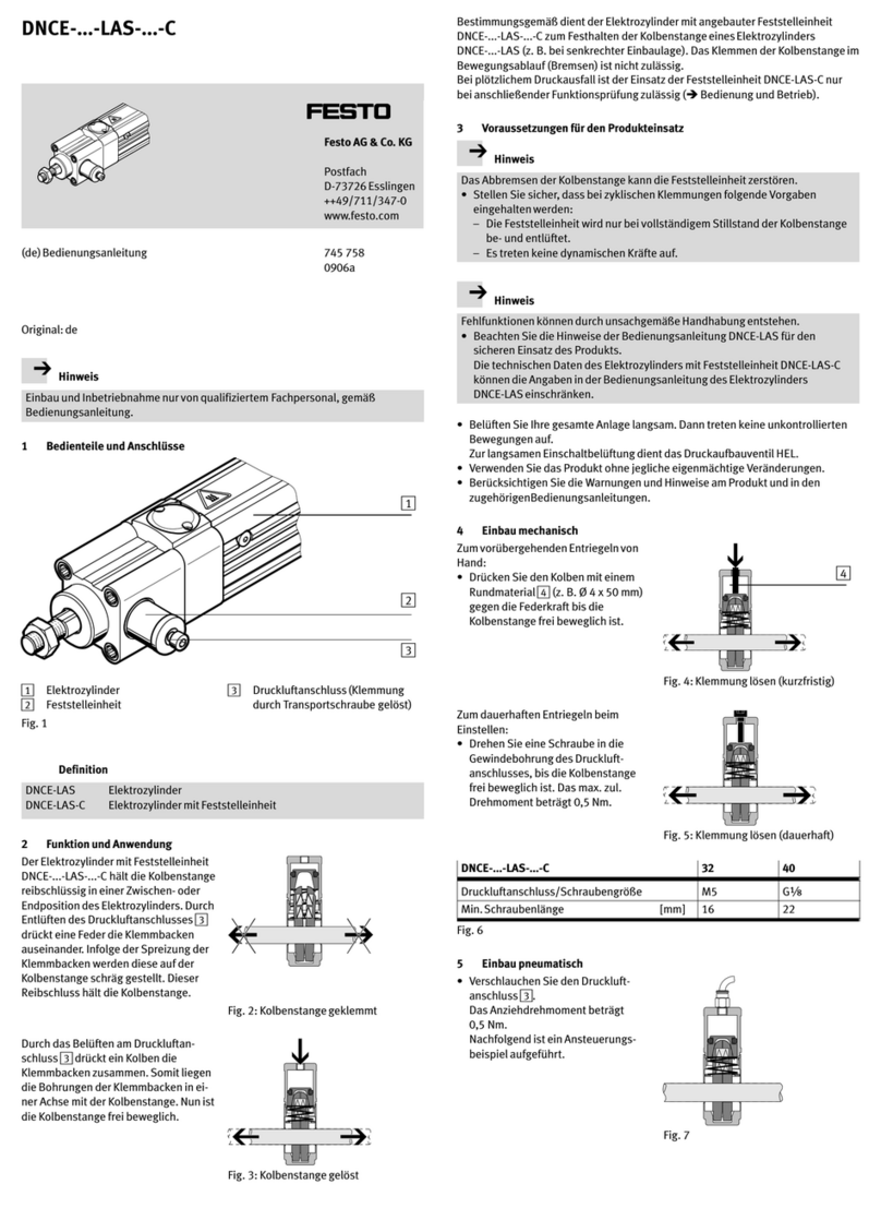 Festo DNCE-...-LAS-...-C Series operating instructions