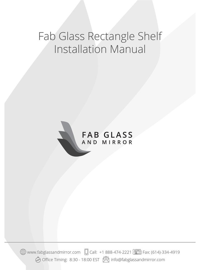 FAB GLASS AND MIRROR Rectangle Shelf installation manual FAB GLASS AND MIRROR Rectangle Shelf installation manual