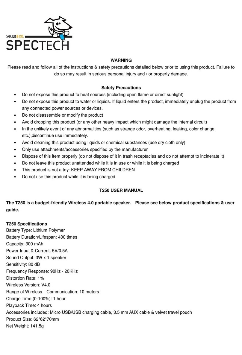 Spectech T250 user manual