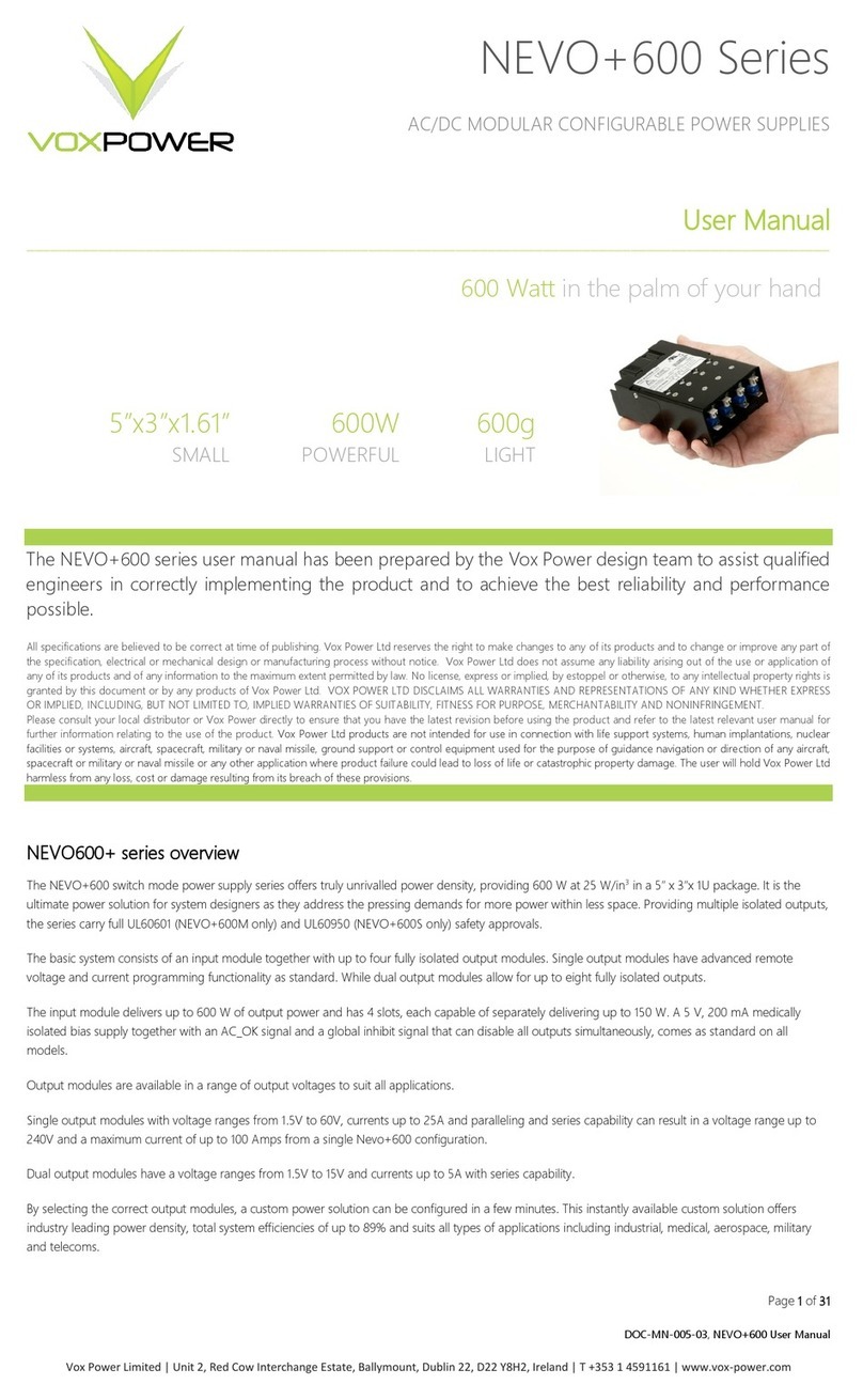 Vox Power NEVO+600 Series user manual