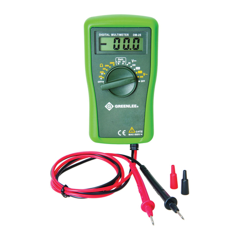 Greenlee DM-25 instruction manual