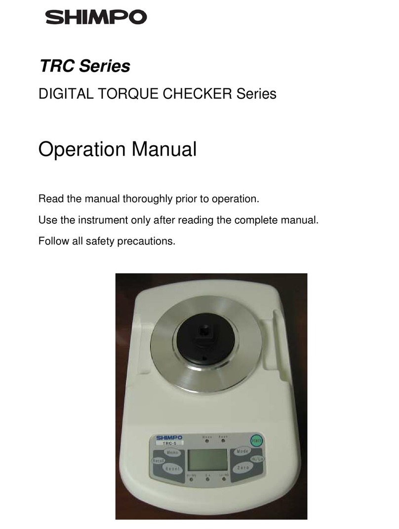 Shimpo TRC Series Operation manual