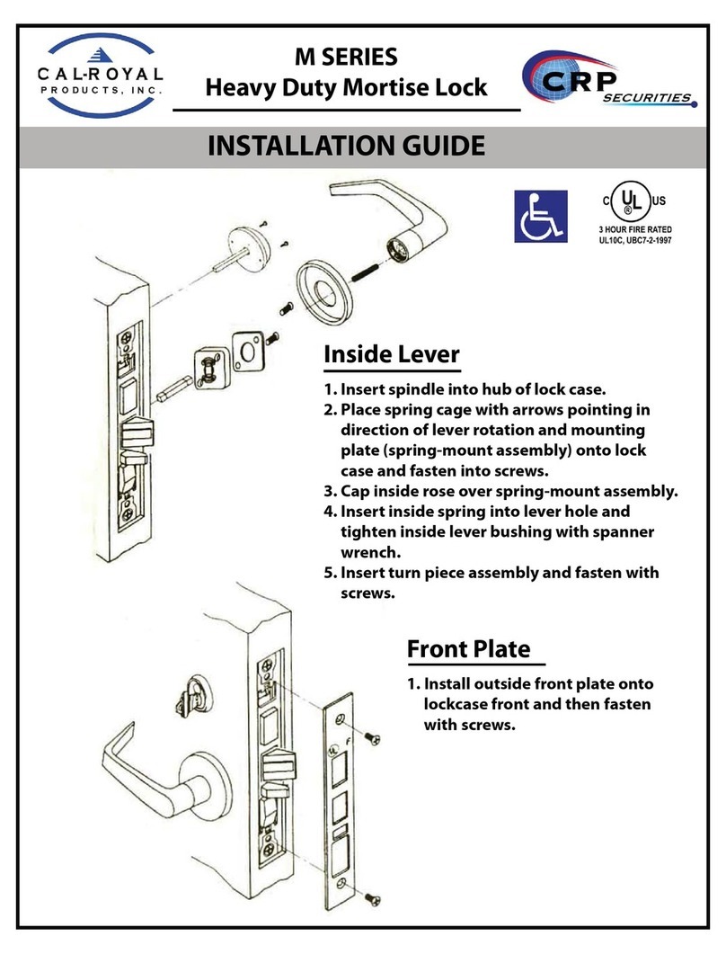Cal-Royal M SERIES User manual