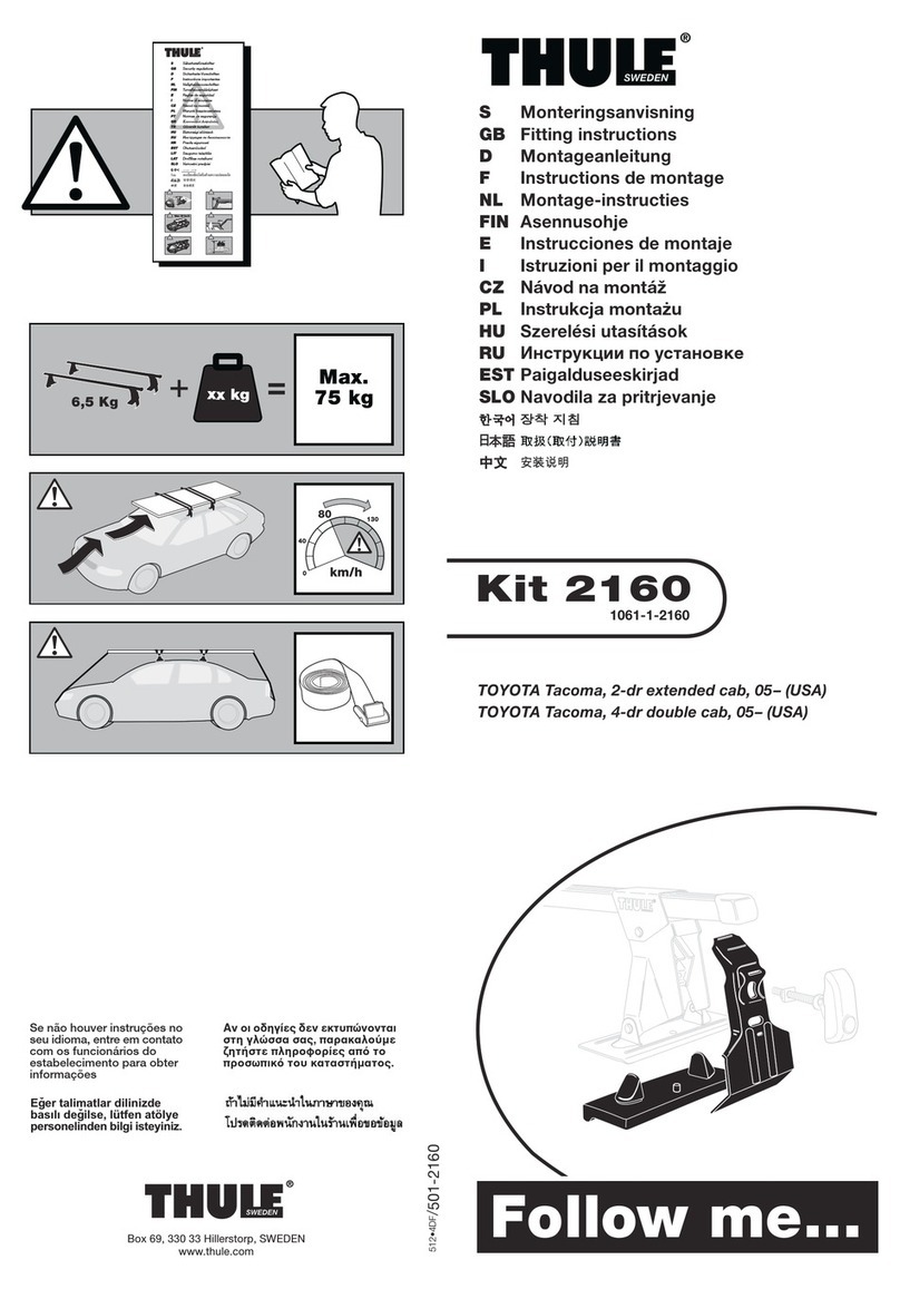 Thule 2160 User manual Thule 2160 User manual