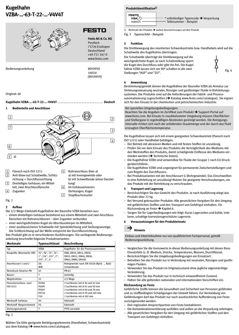 Festo VZBA-...-63-T-22-...-V4V4T series User manual