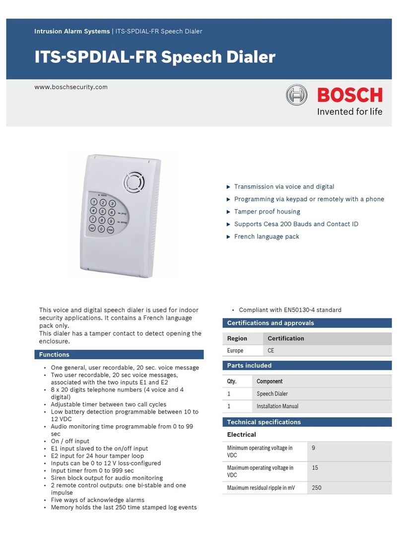 Bosch ITS-SPDIAL-FR installation manual