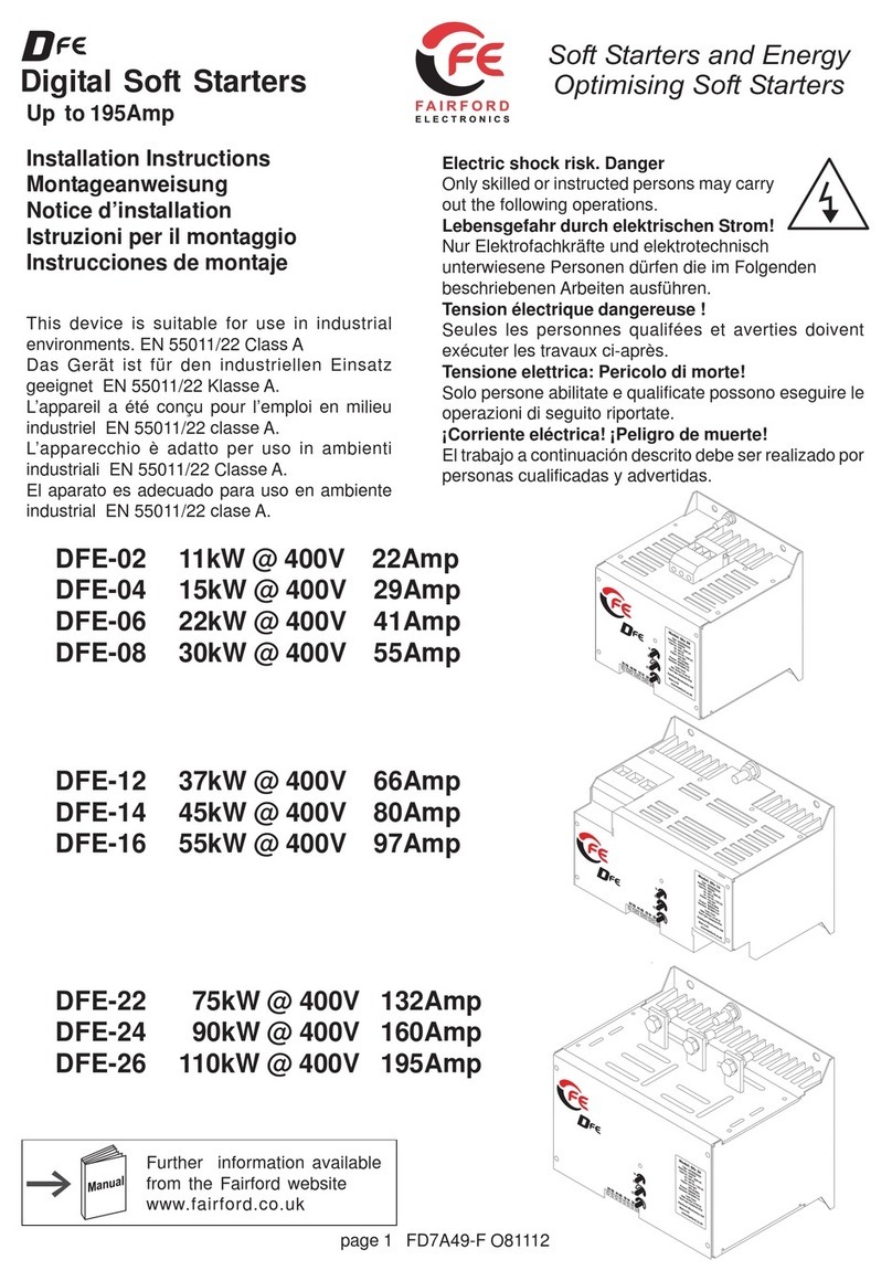 Fairford Dfe series installation instructions