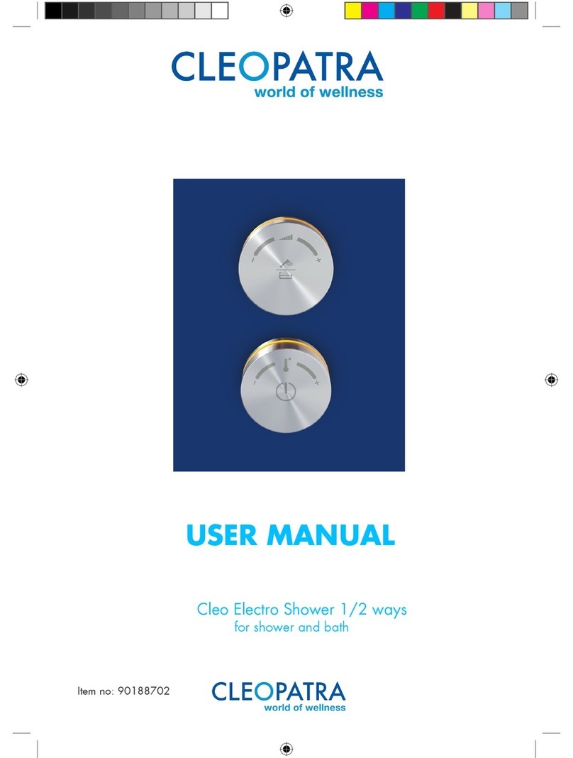 CLEOPATRA Cleo Electro Shower 1/2 ways user manual
