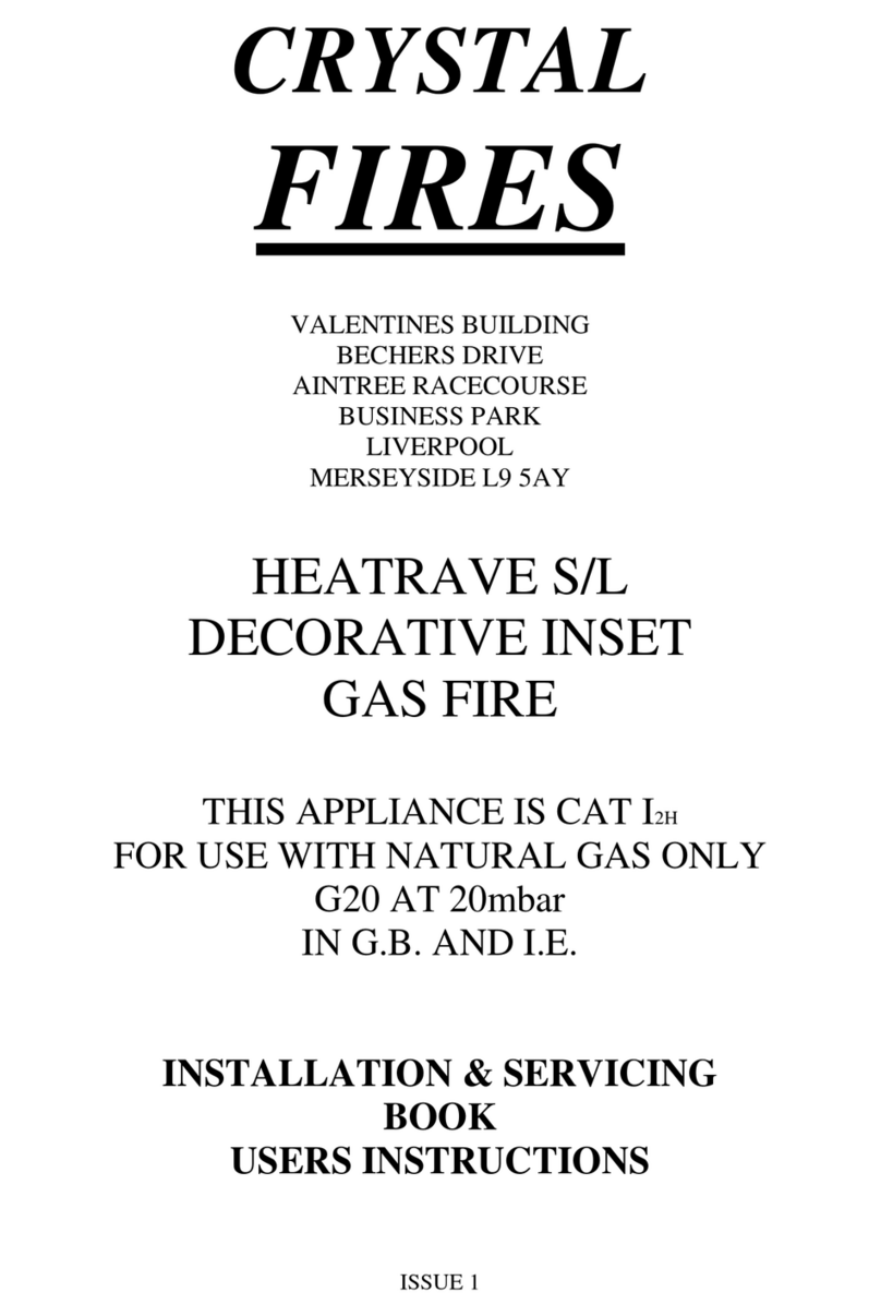 crystal fires HEATRAVE S/L User instructions