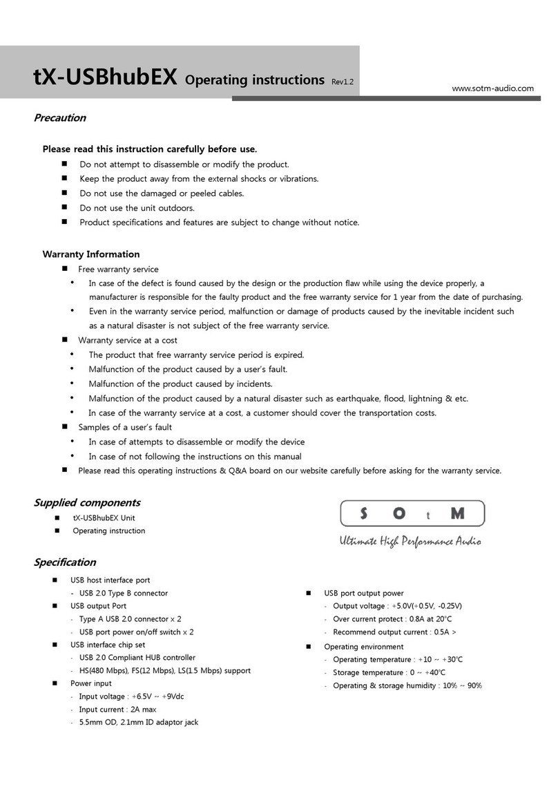 SOtM tX-USBhubEX operating instructions