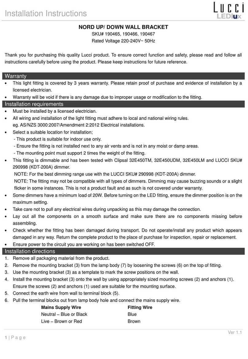 Lucci LEDlux LD-WAL-001-2 User manual