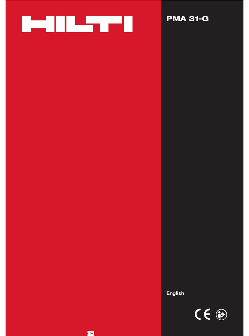 Hilti PMA 31-G operating instructions
