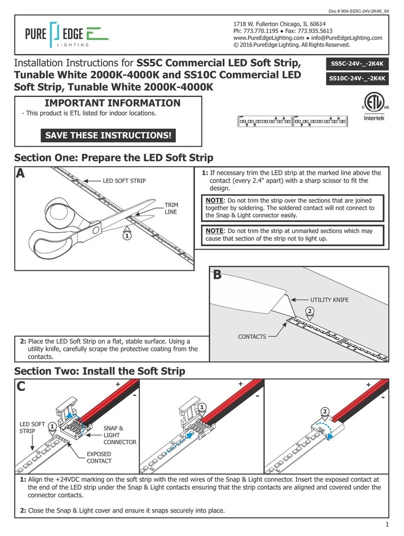 PureEdge Lighting SS5C Commercial installation instructions