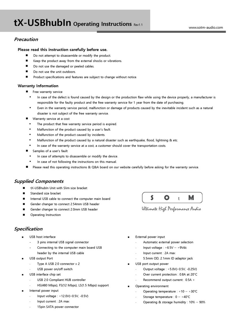 SOtM tX-USBhubIn operating instructions