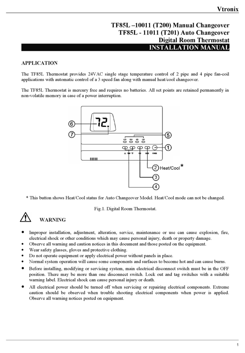 Vtronix TF85L –10011 installation manual